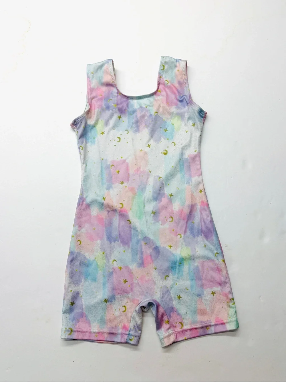 Girls Pastel Watercolor Unicorn Gymnastics Dance Leotard Unitard